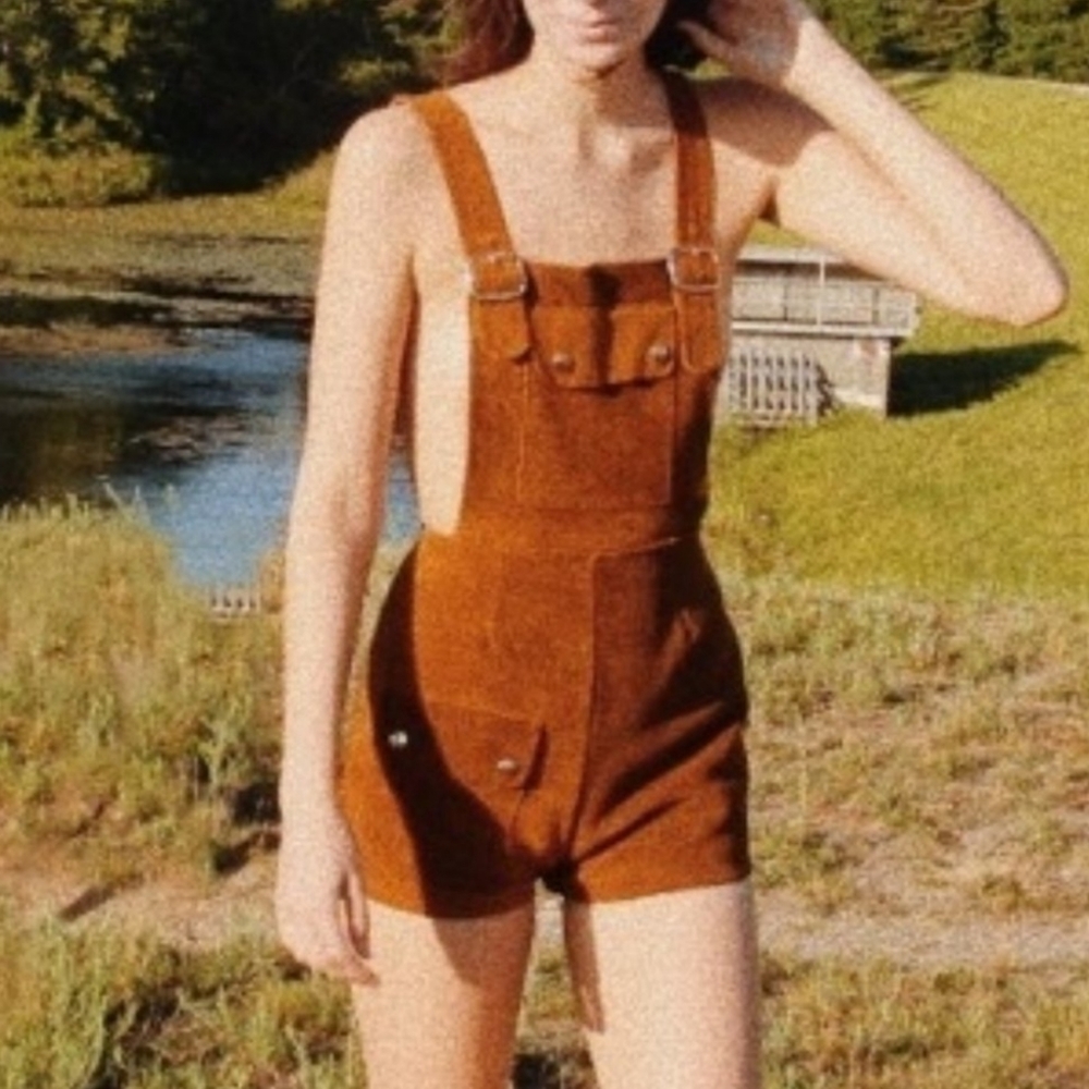 60's Vintage suede overalls